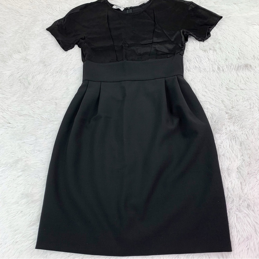 moschino cheap and chic black dress Cheap‎ & short sleeve satin sheath round neck giftsforyou Women's Relaxed Linen V-Neck Color:FUCHSIA